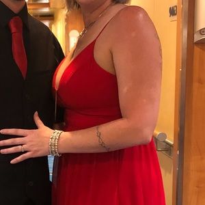 Beautiful RED formal dress. Worn once on a cruise.